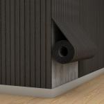 Waterproof Elastic IXPE PVC Wood Grain Soft Grille Slat Panels For School Decor