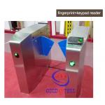 Passage optical Flap Barrier Gate , bi directional Bus half height turnstile sound Alarm for sale