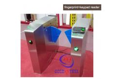 China Passage optical Flap Barrier Gate , bi directional Bus half height turnstile sound Alarm supplier