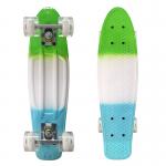 3 In 1 Color Deck Complete Rainbow Penny Board Plastic Retro Cruiser Skateboard for sale
