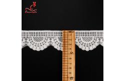 China 4.5cm Idth Stretch Trim Embroidery Lace Trim Water Soluble For Underwear supplier