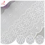 Durable Embroidered Ribbon Trim For Wedding Curtain / White Tulle Trim