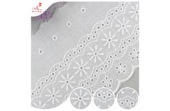 China Durable Embroidered Ribbon Trim For Wedding Curtain / White Tulle Trim supplier