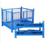 Durable Collapsible Wire Container Transport Packaging Metal Pallet Cage Four Wire Mesh for sale