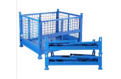 China Durable Collapsible Wire Container Transport Packaging Metal Pallet Cage Four Wire Mesh supplier