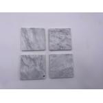 Eco Friendly Insulated  Plain Stone Coasters Natural Marble Moisture Resistant for sale