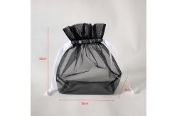 China Foldable Mesh Nylon Drawstring Bags Portable Small For Gift supplier