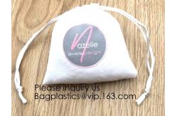 China Cream Drawstrings Velvet Bags for Jewelry, Gift, Wedding Favors, Candy Bags, Party Favors,screen printed, hot stamped supplier