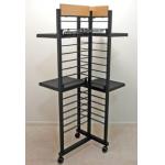 Multi Purpose Metal Shop Display Stands , Rolling Display Rack With Layer Board for sale