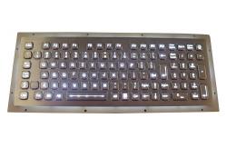 China Rugged 102 Keys Panel Mount Keyboard / Laptop Industrial Keyboard In Metal supplier