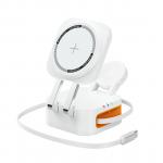 3 In 1 Desktop Wireless Charging 70 X 70 X 41mm 5w/7.5w/10w/15w Output 9v-3a 12v-1.5a Adapter for sale