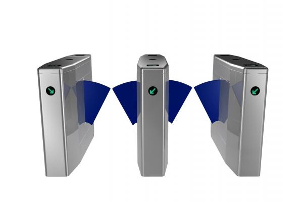 Optical CE Approved Flap Barrier Gate Half Height Turnstile With Led Indicator