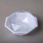 Customized Octagonal PET White Plastic Thermoformed Tiramisu Cheese Pudding Cake Container With Lid for sale