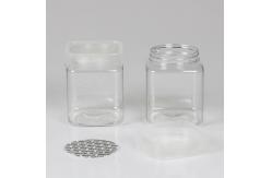 China Odorless Square Clear Plastic Containers 17.6oz Dried Fruit Scented Tea 1000pcs supplier