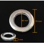 Silver White 5mm Thickness Mesh Drapery Rod Rings