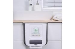 China Customized Collapsible Hanging Trash Can White Folding Kitchen Trash Can supplier