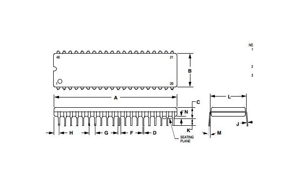 Integrated Circuit Chip Microcontrollers MC68HC705C9ACB MOTOROLA DIP42