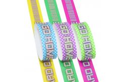 China DuPont Tyvek Paper Event Wristbands Waterproof Tear Resistant Secure supplier