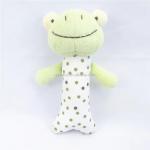 Custom Frog Soft Baby Rattle Educational Animal Toy Plush Soft Frog Baby Rat