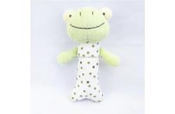 China Custom Frog Soft Baby Rattle Educational Animal Toy Plush Soft Frog Baby Rat supplier