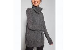China Marl Tunic Long Sleeve Pullover Sweater , Neck Knitted Dressy Pullover Sweaters supplier