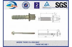 China Railway Track Sleeper Screw Spike with Slotting Head plain black galvanized supplier