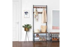 China Coat Hall Shoe Bench 3 Tiers Steel Shelf Rack Organizer supplier
