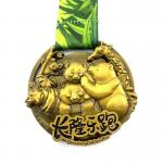 Solid Texture Antique Gold Personalized Race Medals Joyrun Animal Themed Running for sale