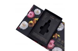 China Custom Skincare Box Luxury Black Rigid Cardboard Packaging with Magnetic Lid Eco-Friendly supplier