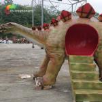 Customized 6M  Dinosaur Playground Equipment Fiberglass Stegosaurus Slide