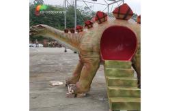 China Customized 6M  Dinosaur Playground Equipment Fiberglass Stegosaurus Slide supplier