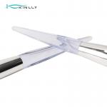 OEM 8PCS Complete Makeup Brush Set Quadrilateral Clear Plastic Handle