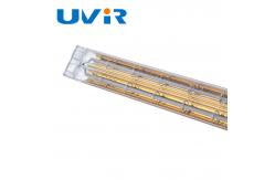 China TC05 Quartz Infrared Lamp Heater , Gold Reflector Tungsten Halogen Lamp supplier