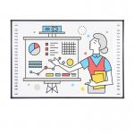 CE 84 inch OEM Interactive Whiteboard Ceramic Nano 78~120 inch for sale