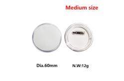 China Personalized Plastic Transparent Round Sublimation Pin Badges Blanks With Printable PET Sheet supplier