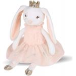 Shiny Crown Long Ears Pink Rabbit Plush Toy In Short Skirt