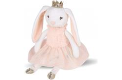 China Shiny Crown Long Ears Pink Rabbit Plush Toy In Short Skirt supplier
