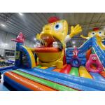 Automatic Move Inflatable Bounce House With Slide SpongeBob SquarePants Inflatable Fun City