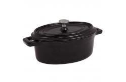 China Cast Iron Mini Oval Casserole Red 12cm X 9cm supplier