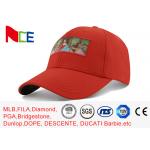 Awesome Adult Sports Dad Hats Red Blended Fabric Custom Patch Embroidery for sale