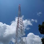 60m Hot Dipped Galvanized Telecommunication Steel Tower Q345 for sale
