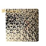 Gold Silver Polished Embossed 201 Stainless Steel Decorate Plate for sale