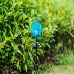 Small Solar Flower Garden Ornaments Multicolor IP44 Solar Powered Metal Flowers for sale