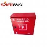 Glass Window Fire Hose Cabinets Reel Steel Wall Surface 76cm X 24cm for sale