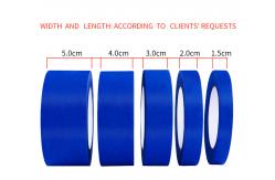 China Single Sided Blue Crepe Paper Tape with Rubber Adhesive for Masking supplier