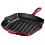 China Enamel square cast iron grill pan 26cm manufacturer