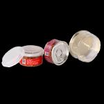 Transparent PET Plastic Storage Jam Packaging Jar With Aluminum Lid for sale