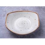 12 Inch Boat Shape Deep Salad Ceramic Dinner Plate With Rim for sale