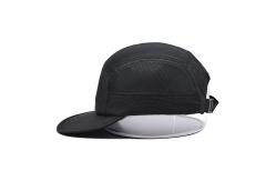 China Custom Breathable Mesh Running Hat 5 Panel Nylon Camper Cap With Embroidery supplier