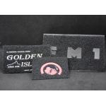 2D 0.5mm Silver Embossed Patches Female Velcro Hard PVC for sale